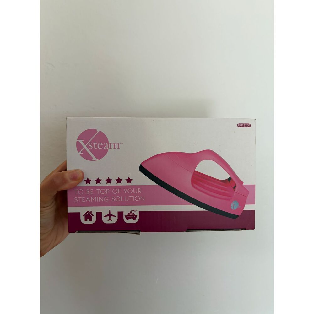 NEW X-Steam Travel Edition Handheld Garment Steamer Pink Portable Iron NIB